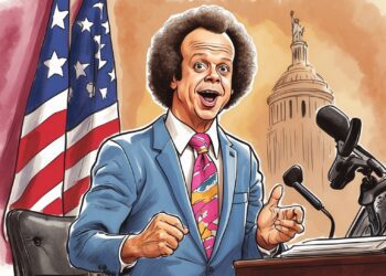 Richard Simmons as US Press Secretary