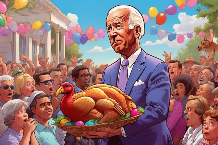 Disoriented Joe Biden Pardons Easter Turkey