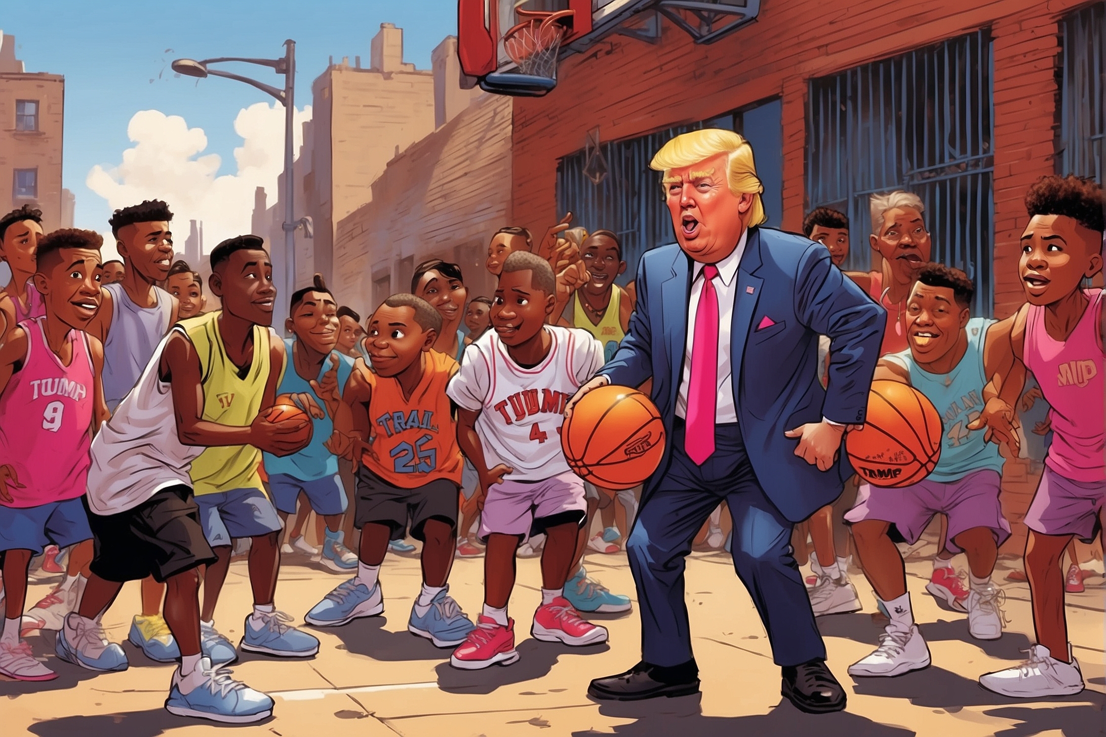 Trump Wins Over Bronx Voters After Holding Basketball Clinic For Local trump-wins-over-bronx-voters-after-holding-basketball-clinic-for-local
