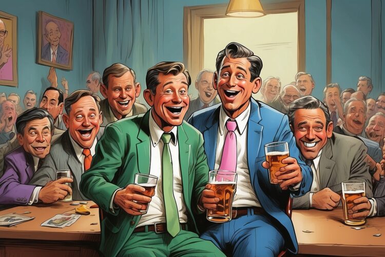 Male Congressmen All Sneak Out for a Beer While the Ladies Fight