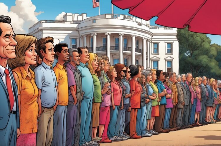 Liberals Form Human Shield Around White House To Protect Biden From Reasonable Questions