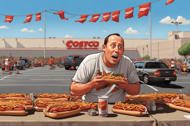Joey Chestnut Eats 70 Hot Dogs in 10 Minutes for the Heck of It