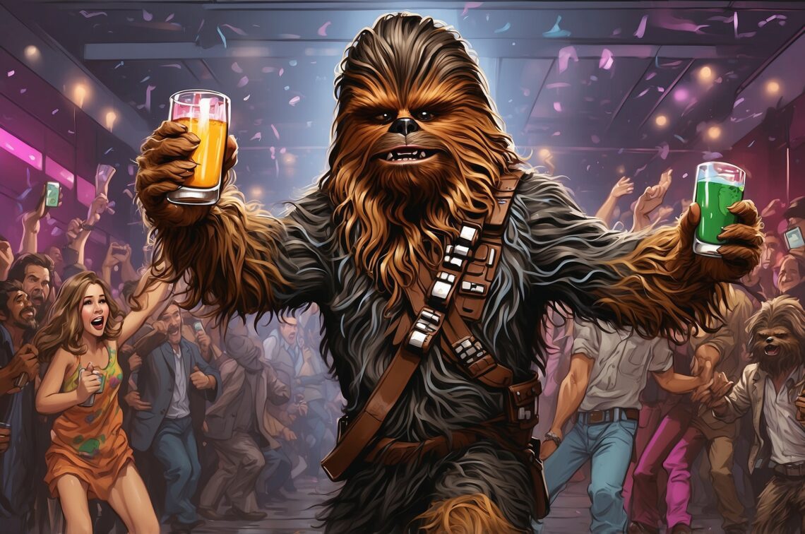 1977:  Drunken Chewbacca Thrown Out of Star Wars Premiere