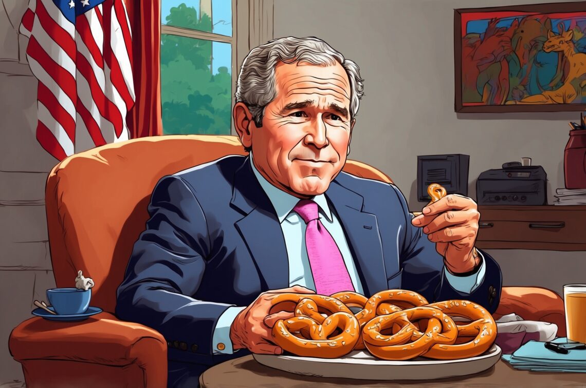 2002: After Choking on a Pretzel, George W. Bush Declares War on Snacks