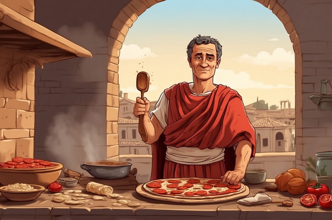 52 B.C.: Julius Caesar Makes the First Ever Hot-N-Ready Pizza