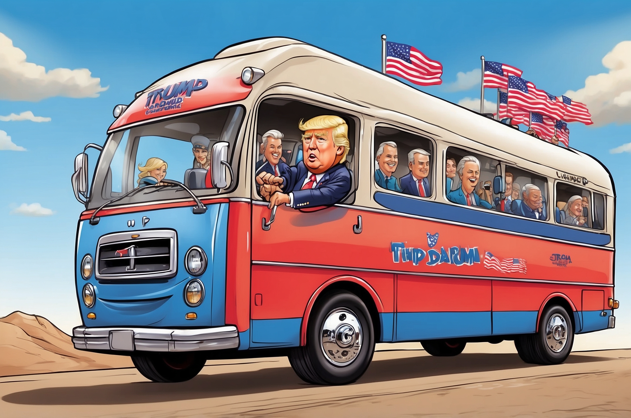Donald Trump Announces He Will Be Driving His Own Campaign Bus From Now On