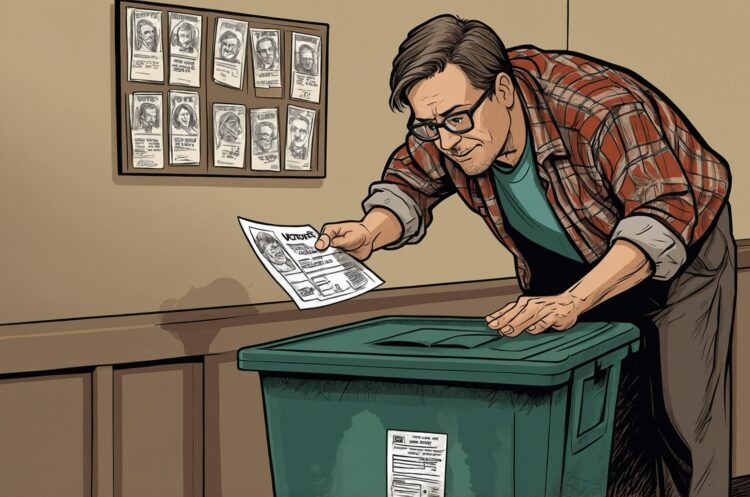 Jill Stein Voter Puts Ballot Directly Into Garbage Can