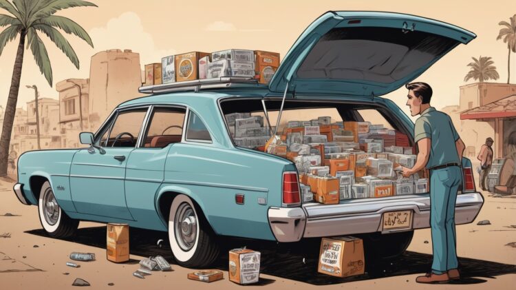 Cartel members selling cigarettes