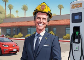 Governor Gavin Newsom ev station