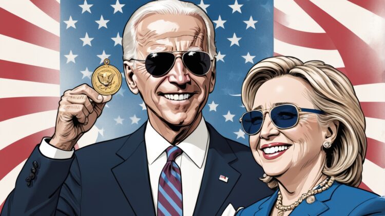 Joe Biden awards Hilary Clinton Medal of Honor