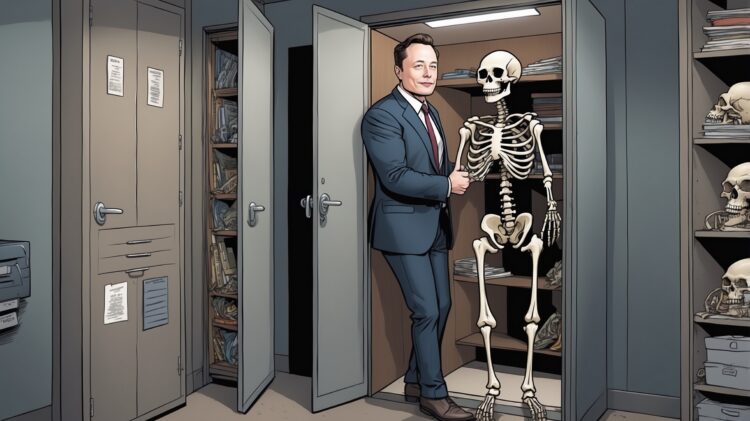 Elon Musk with Skeleton