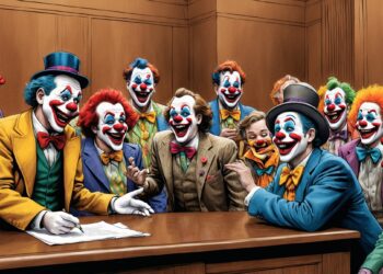 City Council meeting with clowns