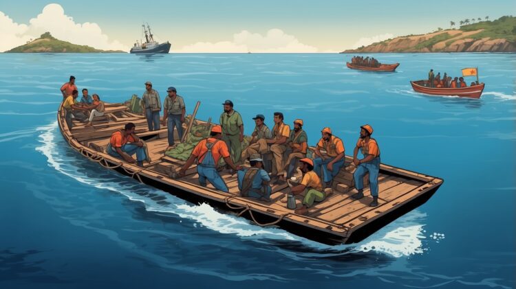 Migrants off California coast