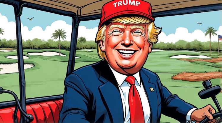 Trump at golf course