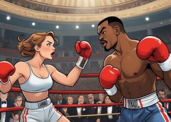 Man and Woman Boxing