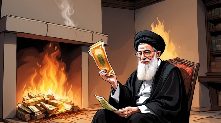 Iranian cash up in flames