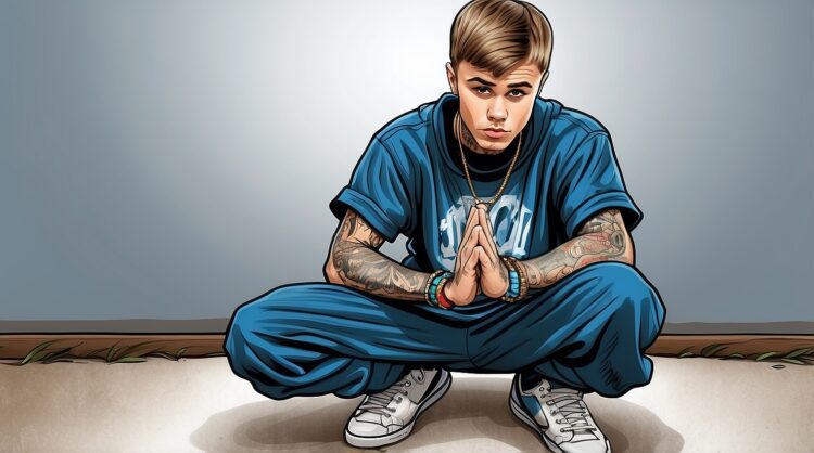 Justin Beiber Praying