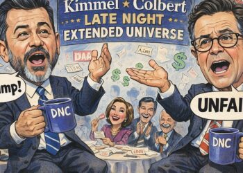 Kimmel and Colbert