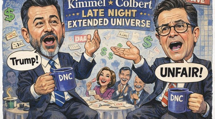 Kimmel and Colbert